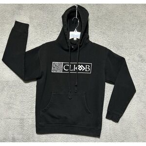 Climb Pullover Hoodie Mens Sz Small Black Camp 4 Lat Long Graphic